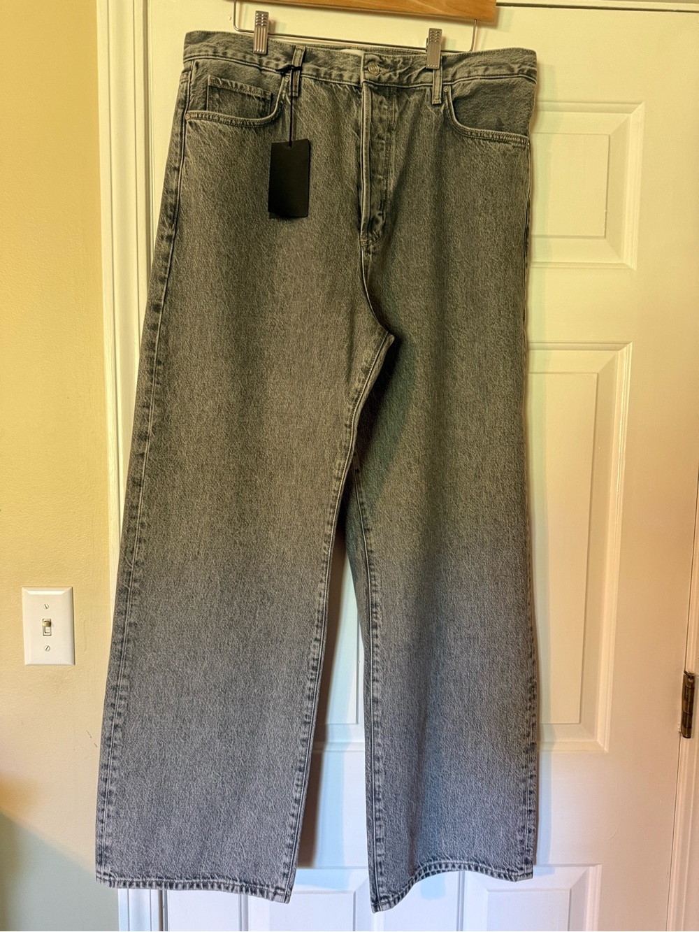 PAIGE Wide-Leg Gray Flare Jeans